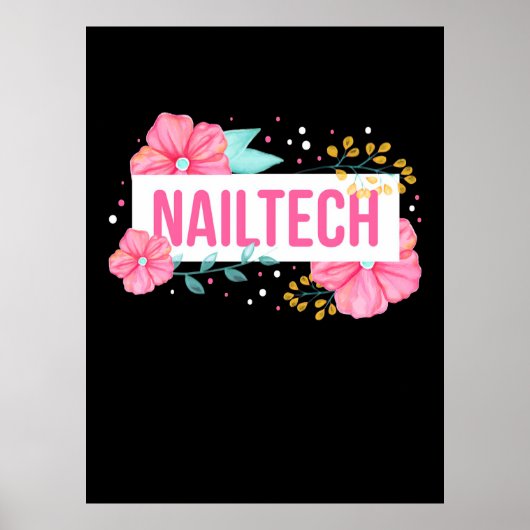 Poster Fleur Nail Tech (Devant)