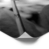 Poster Fleur noire et blanche (Coin)