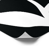 Poster Fleur noire et blanche (Coin)