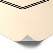 Poster Fleur noire - Lotus Wall Art moderne (Coin)