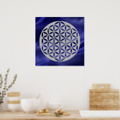 Poster Fleur OF Life 2 - punch argent (Cuisine)