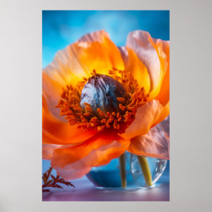 Poster Fleur orange