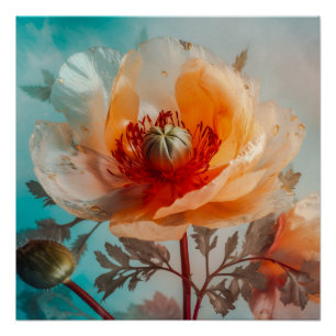 Poster Fleur orange délicate