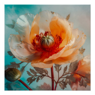 Poster Fleur orange délicate