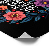 Poster Fleur où Dieu vous Plante la foi chrétienne Hommes (Coin)