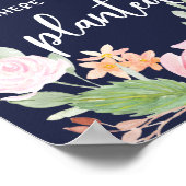 Poster Fleur Où Vous Êtes Plantés | Typographie florale (Coin)