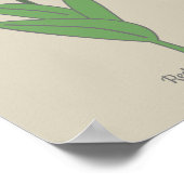 Poster Fleur pastel de Tulipe rouge botanique (Coin)