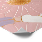 Poster Fleur Pastel Éthérée (Coin)