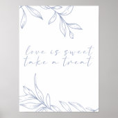 Poster Fleur Periwinkle Simple Mariage L'amour est doux (Devant)