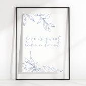 Poster Fleur Periwinkle Simple Mariage L'amour est doux