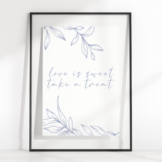 Poster Fleur Periwinkle Simple Mariage L'amour est doux