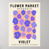 Poster Fleur personnalisée Marché Fleur de naissance Art  (Devant)