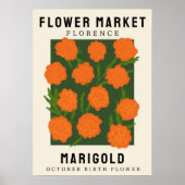 Poster Fleur personnalisée Marché Fleur de naissance Art (Devant)