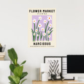 Poster Fleur personnalisée Marché Fleur de naissance Art  (Bureau à domicile)