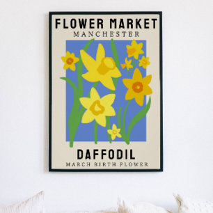 Poster Fleur personnalisée Marché Fleur de naissance Art