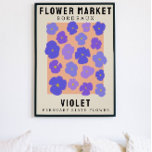 Poster Fleur personnalisée Marché Fleur de naissance Art<br><div class="desc">Cette impression d'art est dans le style d'une affiche du marché aux fleurs. Les fleurs sont des violettes qui sont la fleur de naissance pour Février. Il y a de l’espace pour personnaliser le texte afin de changer l’emplacement à un endroit spécial pour vous et le sous-titre au nom ou...</div>