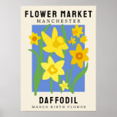 Poster Fleur personnalisée Marché Fleur de naissance Art  (Devant)