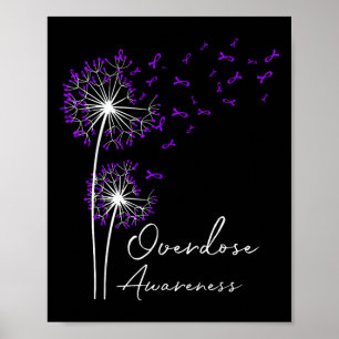 Poster Fleur Pissenlit Foi Espoir Amour Violet Surdosage