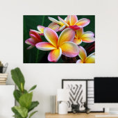 Poster Fleur Plumeria sur toile ! (Bureau à domicile)