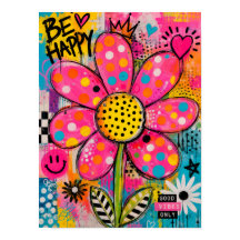 Fleur Pop Art Colorée et Heureuse