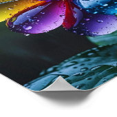 Poster Fleur Raindrop (Coin)