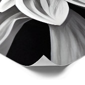 Poster Fleur rétro noir et blanc (Coin)