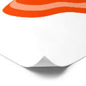 Poster Fleur Rétro Orange Stylisée (Coin)