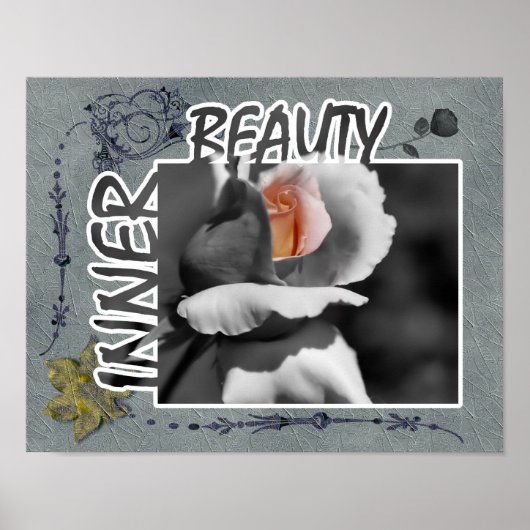 Poster Fleur Rose de beauté intérieure Inspiration (Devant)