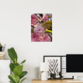 Poster Fleur rose de Yaezakura (Bureau à domicile)