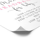 Poster Fleur rose Faire un bandeau pour baby shower (Coin)