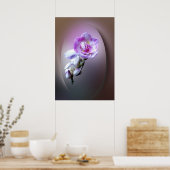 Poster fleur rose frénésie (Cuisine)