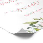 Poster Fleur rose pâle Les bébés sont doux (Coin)