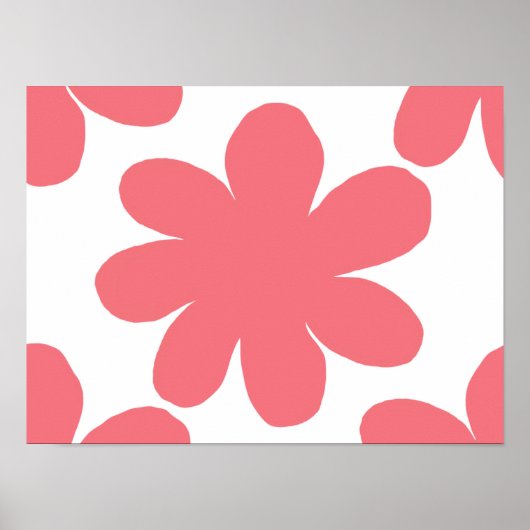 Poster Fleur rose rougeâtre (Devant)