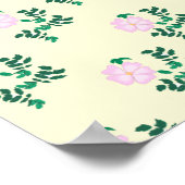 Poster Fleur Rose sauvage (Coin)