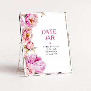 Poster Fleur rose vif Date idées de nuit Date pot