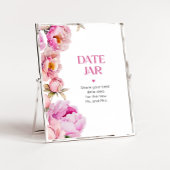 Poster Fleur rose vif Date idées de nuit Date pot