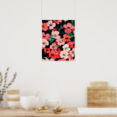 Poster Fleur rouge aquarelle (Cuisine)