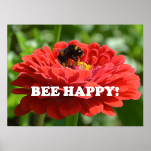 Poster Fleur rouge d'Abee Happy