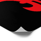 Poster Fleur rouge de Lys (Coin)