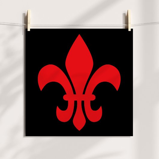 Poster Fleur rouge de Lys