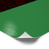Poster Fleur rouge et blanche argentée (Coin)