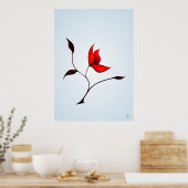 Poster Fleur rouge étrange (Cuisine)