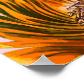 Poster Fleur rouge orangé (Coin)