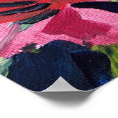 Poster Fleur rouge, peinture (Coin)