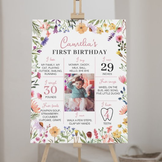 Poster Fleur sauvage 1er anniversaire Jalon