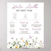 Poster Fleur sauvage 1er anniversaire Jalon (Devant)