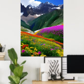 Poster Fleur sauvage AI Imaginaire Art numérique Imprimer (Bureau à domicile)