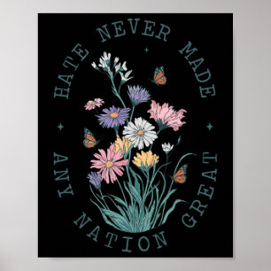 Poster Fleur sauvage anti Trump