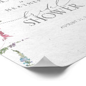 Poster Fleur sauvage Aquarelle Floral Douche Bienvenue (Coin)