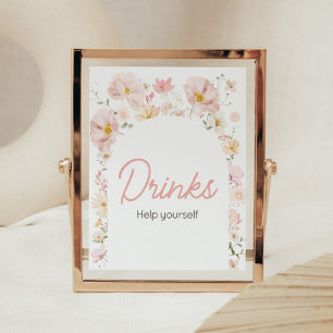 Poster Fleur sauvage Arch Baby in Bloom Baby shower Boiss